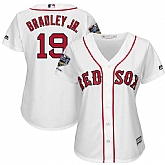 Women Red Sox 19 Jackie Bradley Jr. White 2018 World Series Champions Home Cool Base Player Jersey Dzhi,baseball caps,new era cap wholesale,wholesale hats
